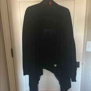 5/48 Black Waterfall Cardigan Sweater